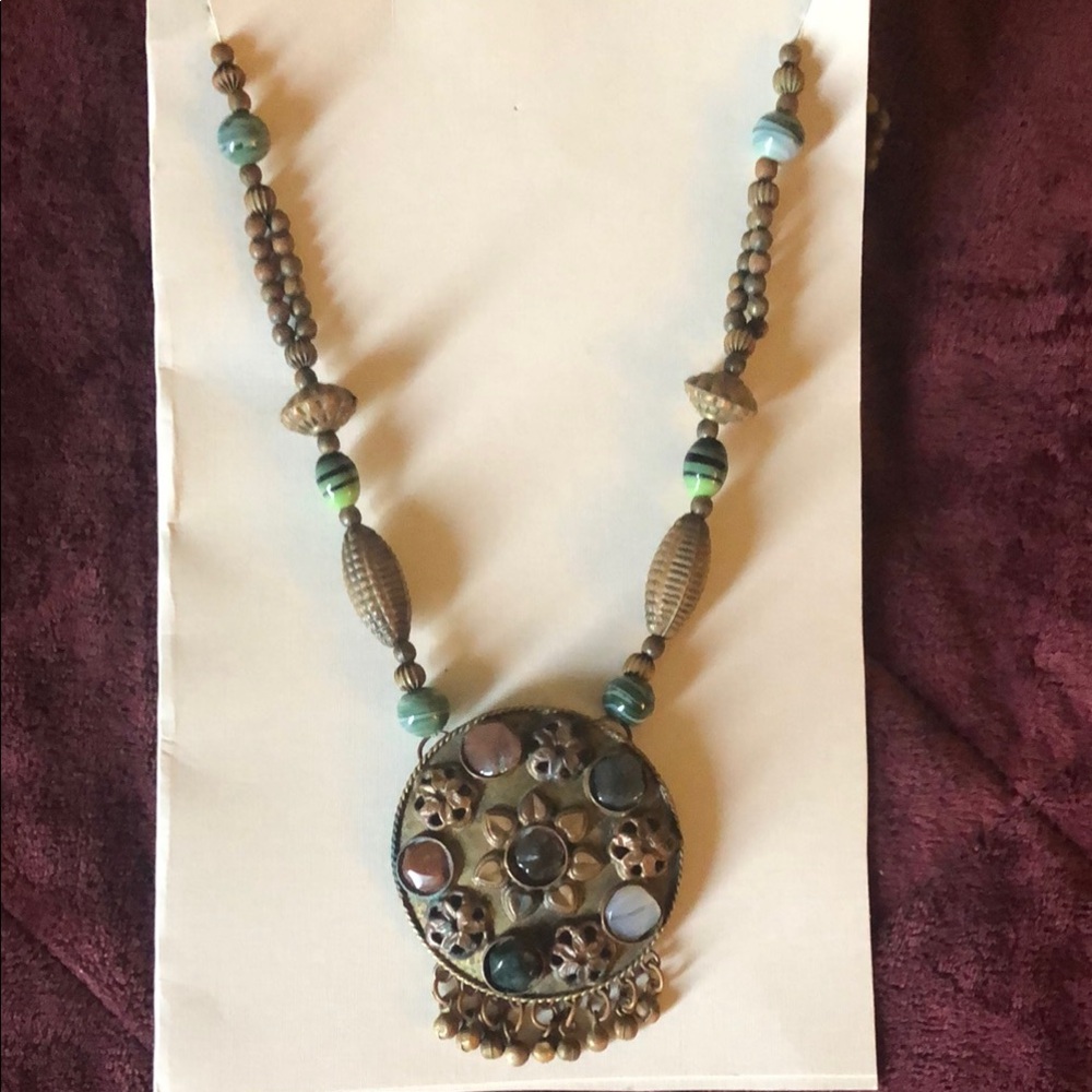 Estate Sale! Vintage African Tribal Medallion Necklace